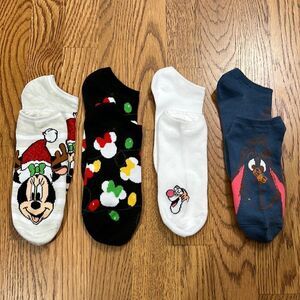 Disney Bundle Of 4 Footie Socks!